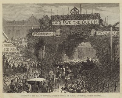 Reception of the Earl of Dufferin, Governor-General of Canada, at Victoria, British Columbia by Walter Paget